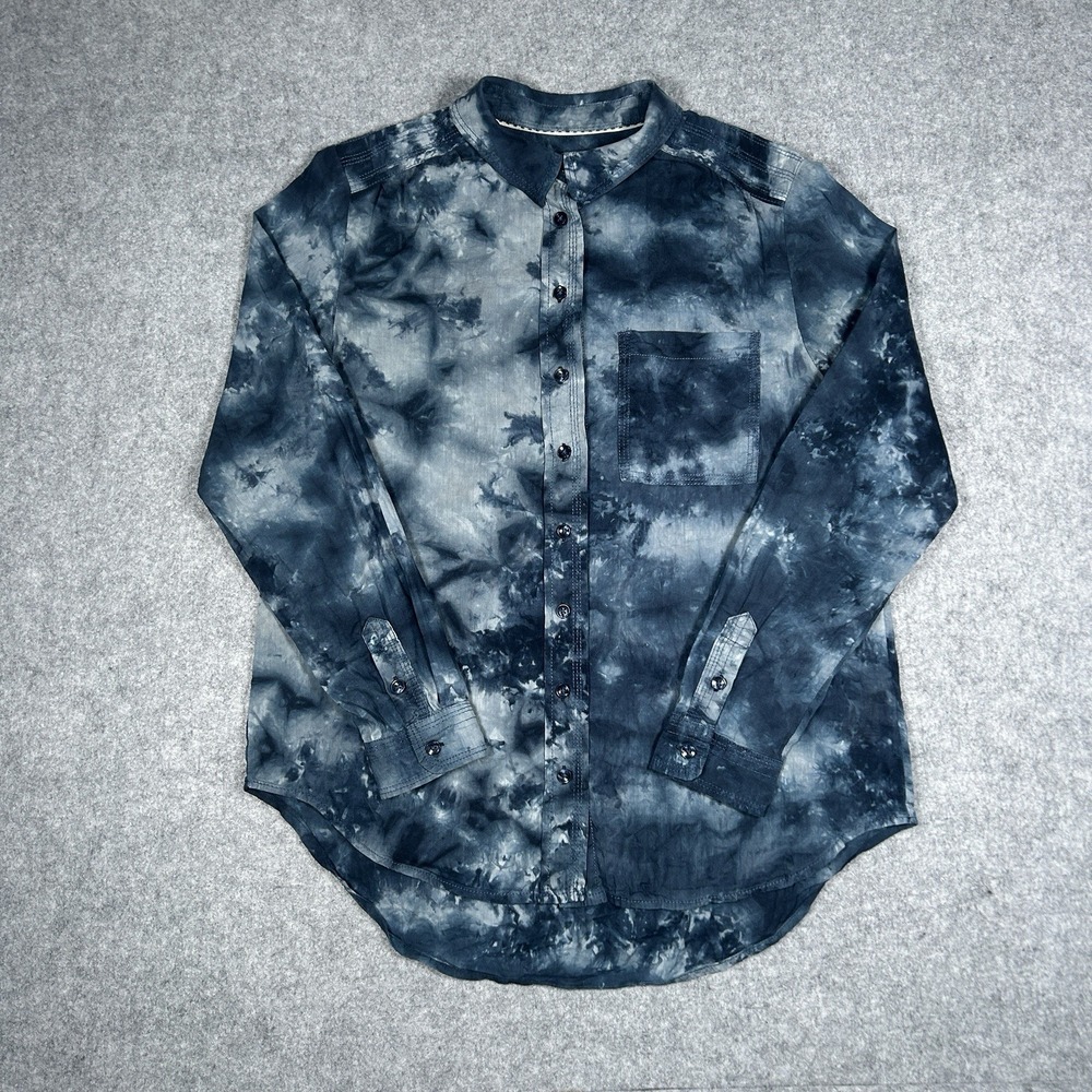 Anthropologie Pilcro Button Down Shirt Womens Size Small The Cate Tie Dye Cotton